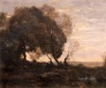 Arbres Tordus Sur Une Crete plein air Romanticismo Jean Baptiste Camille Corot
